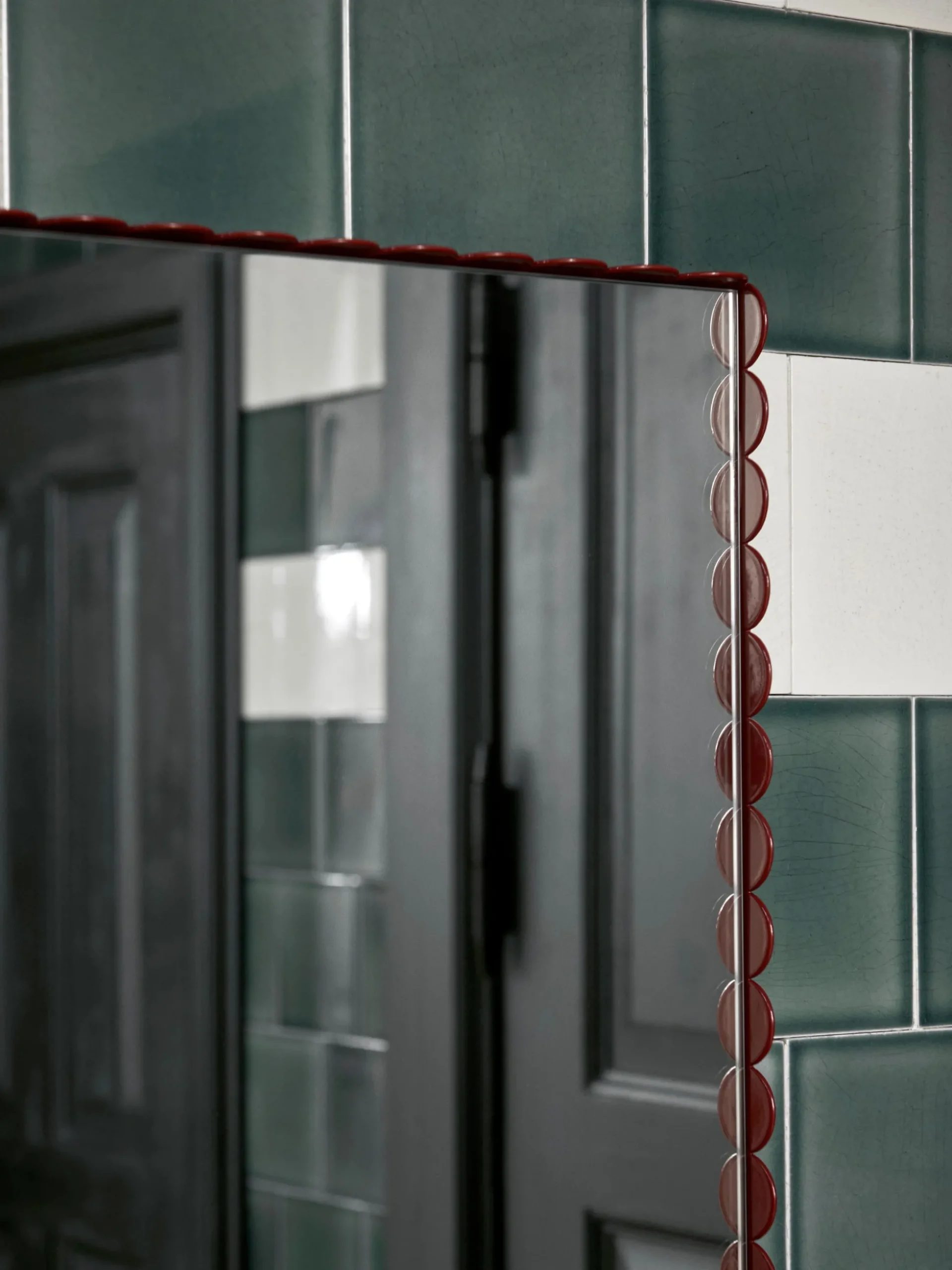 Arcs Mirror Rectangle L - Burgundy