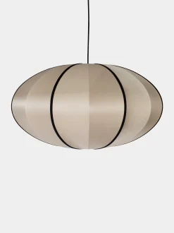 Bali Pumpkin Silk Lamp - Beige/Black