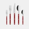 Bistrot Shiny Solid Burgundy Cutlery
