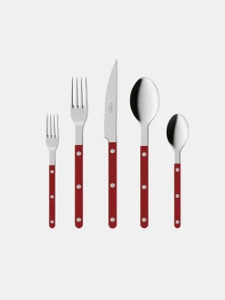 Bistrot Shiny Solid Burgundy Cutlery
