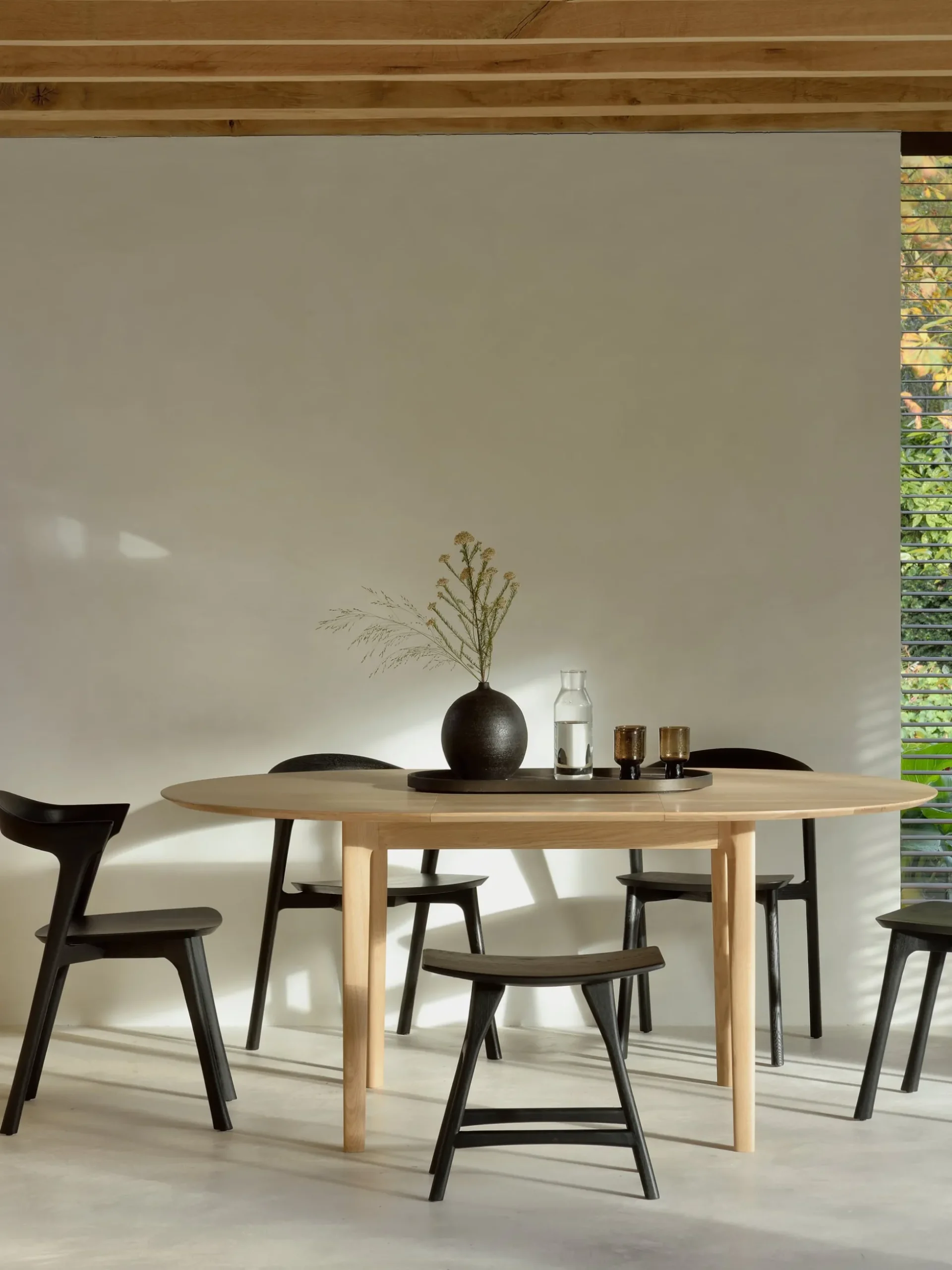 Bok Round Extendable Dining Table - Oak