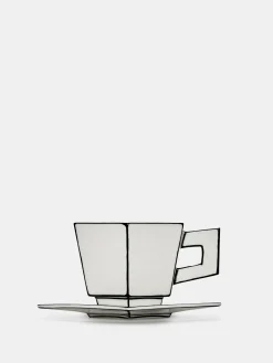 Carte Blanche Cappuccino Cup with Saucer