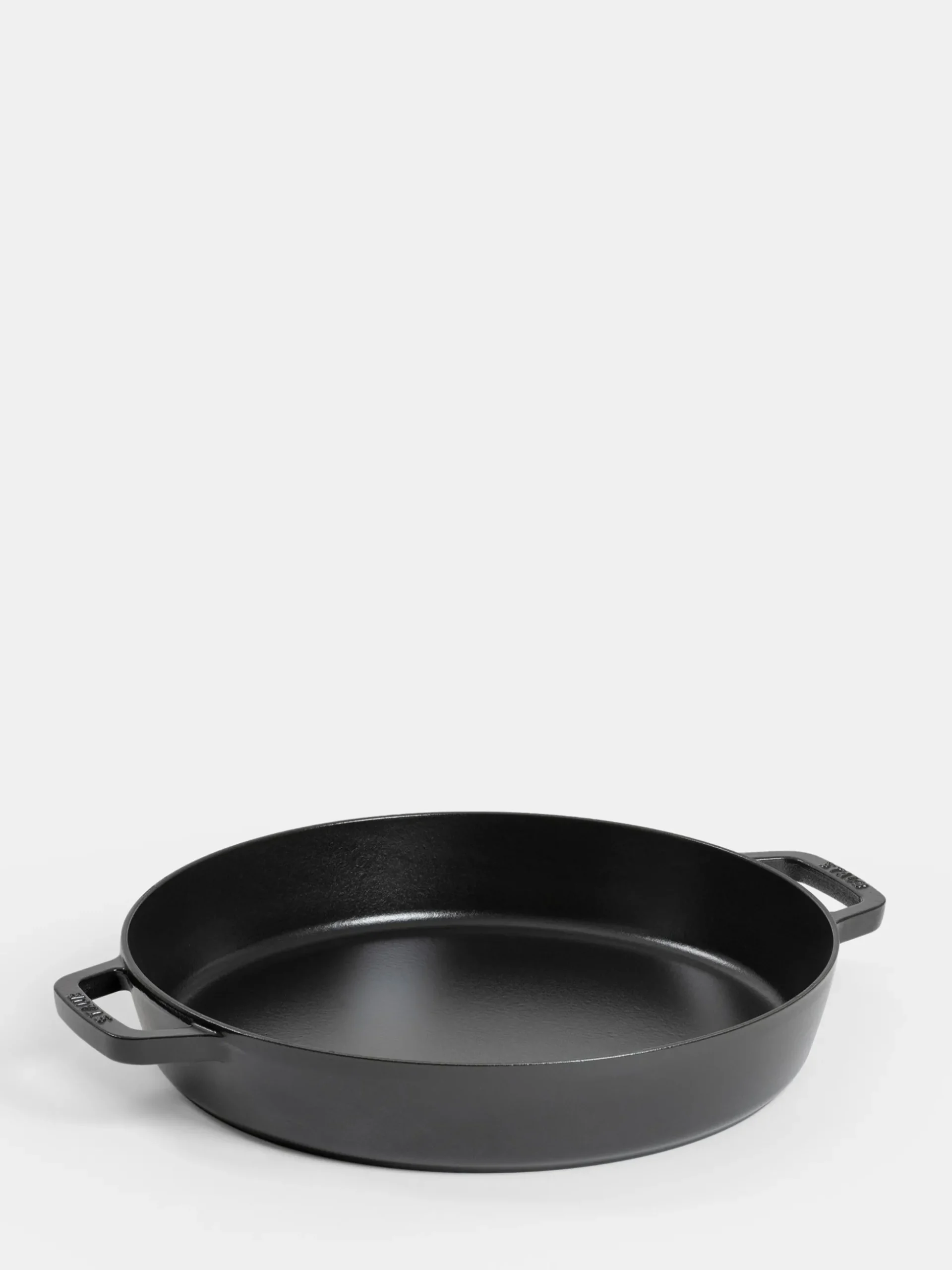 Cast Iron Double Handle Frying Pan Black - 34 cm