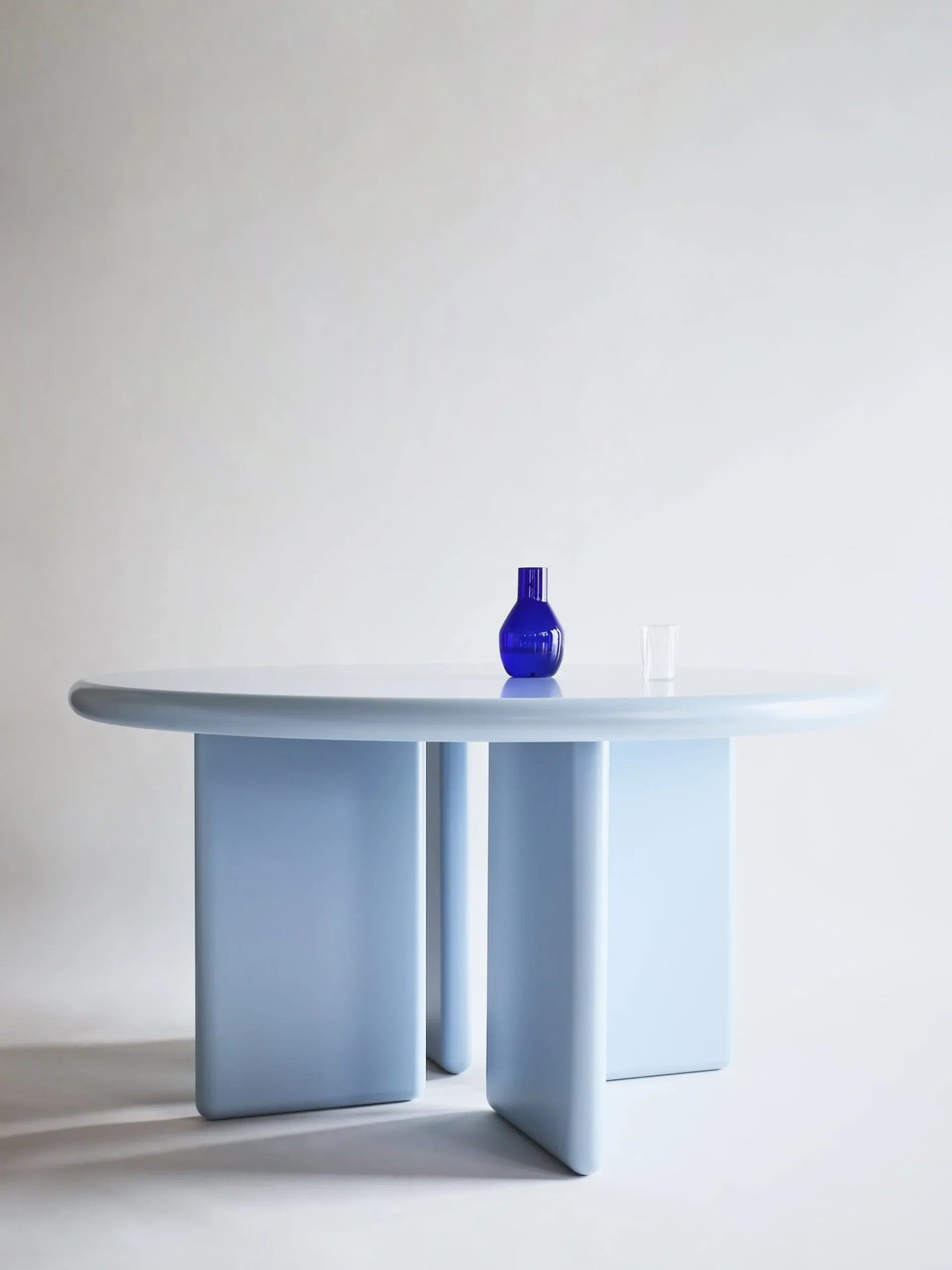 Chunky Round Table - Light Blue - 140