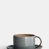 Coffee Cup With Saucer - Misty Grey/Smokey Blue