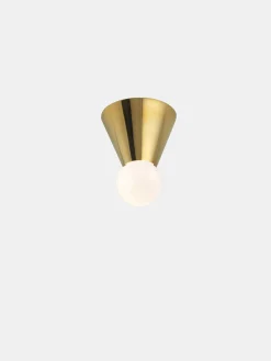 Cone Light Wall/Ceiling Mounted - Polished Brass