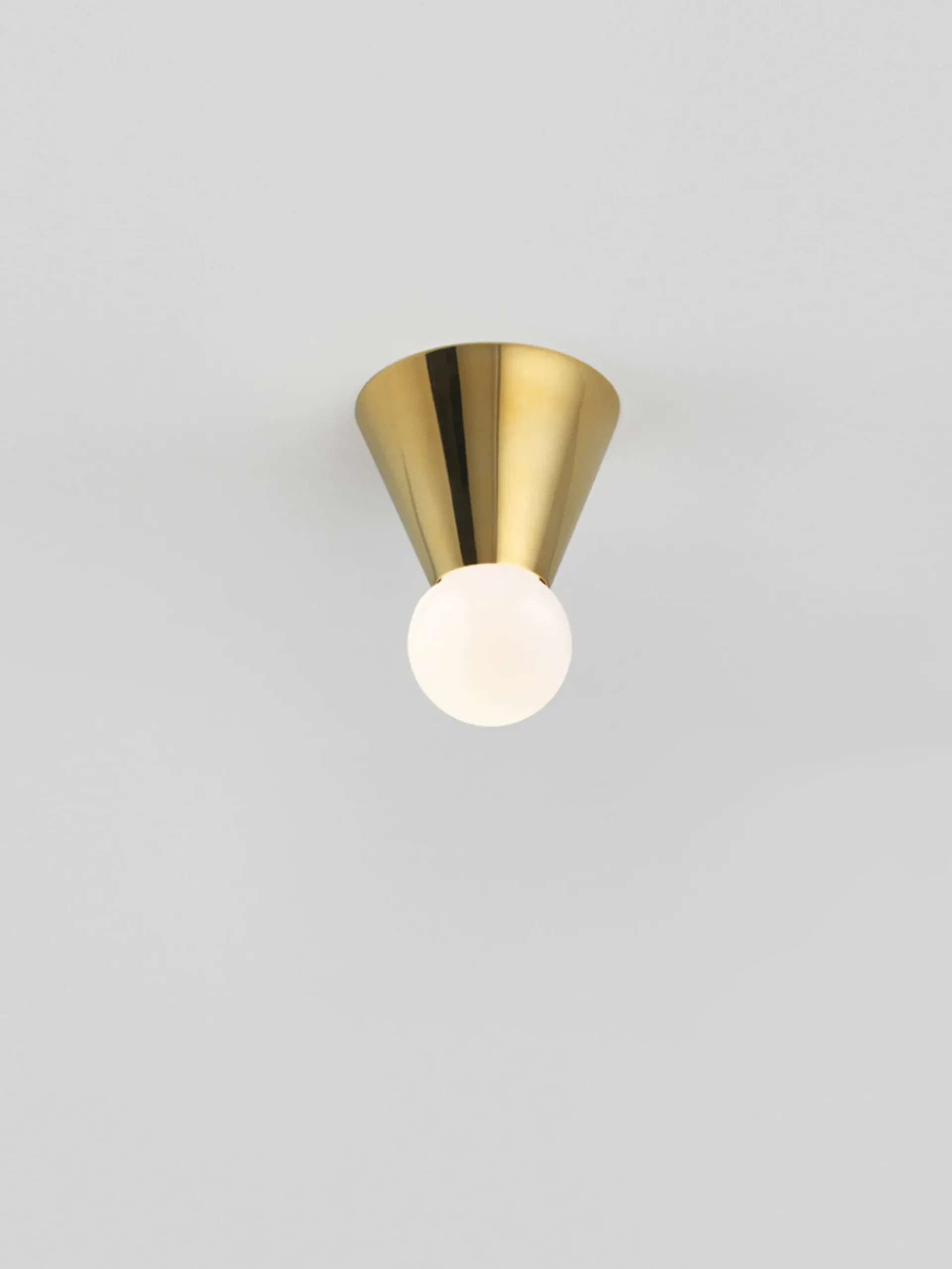 Cone Light Wall/Ceiling Mounted - Polished Brass