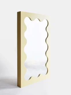 Curvy Mirror - Light Yellow