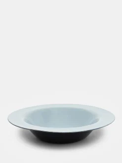Degustation Large Round Blue Grey and Dark Blue
