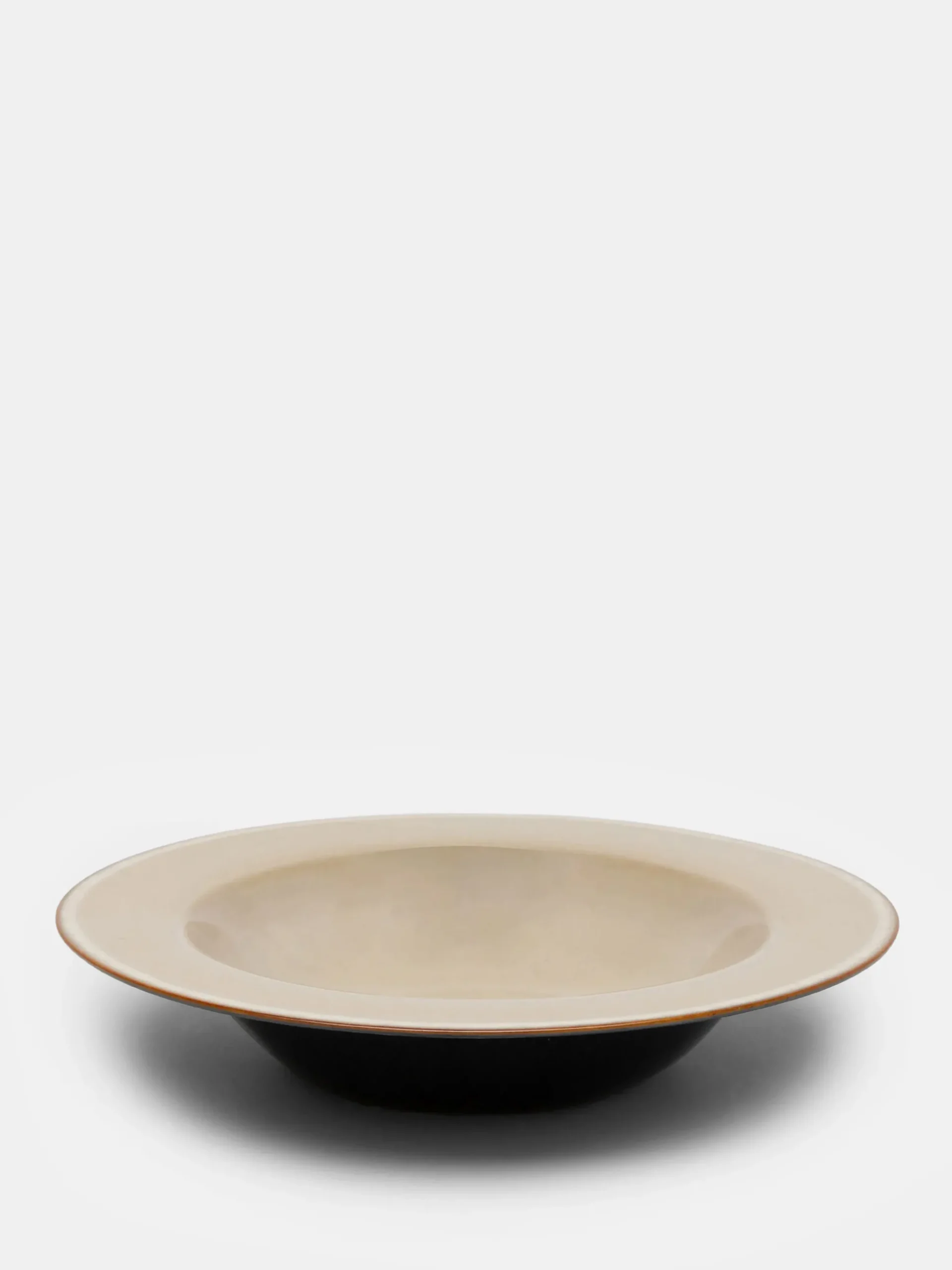 Degustation Large Round Misty Grey and Dark Blue