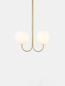Double Angle Ceiling Mounted - Satin Brass
