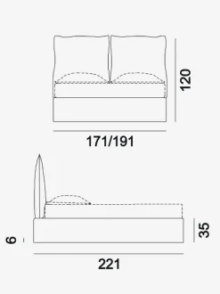 Double Bed Frame 180 cm