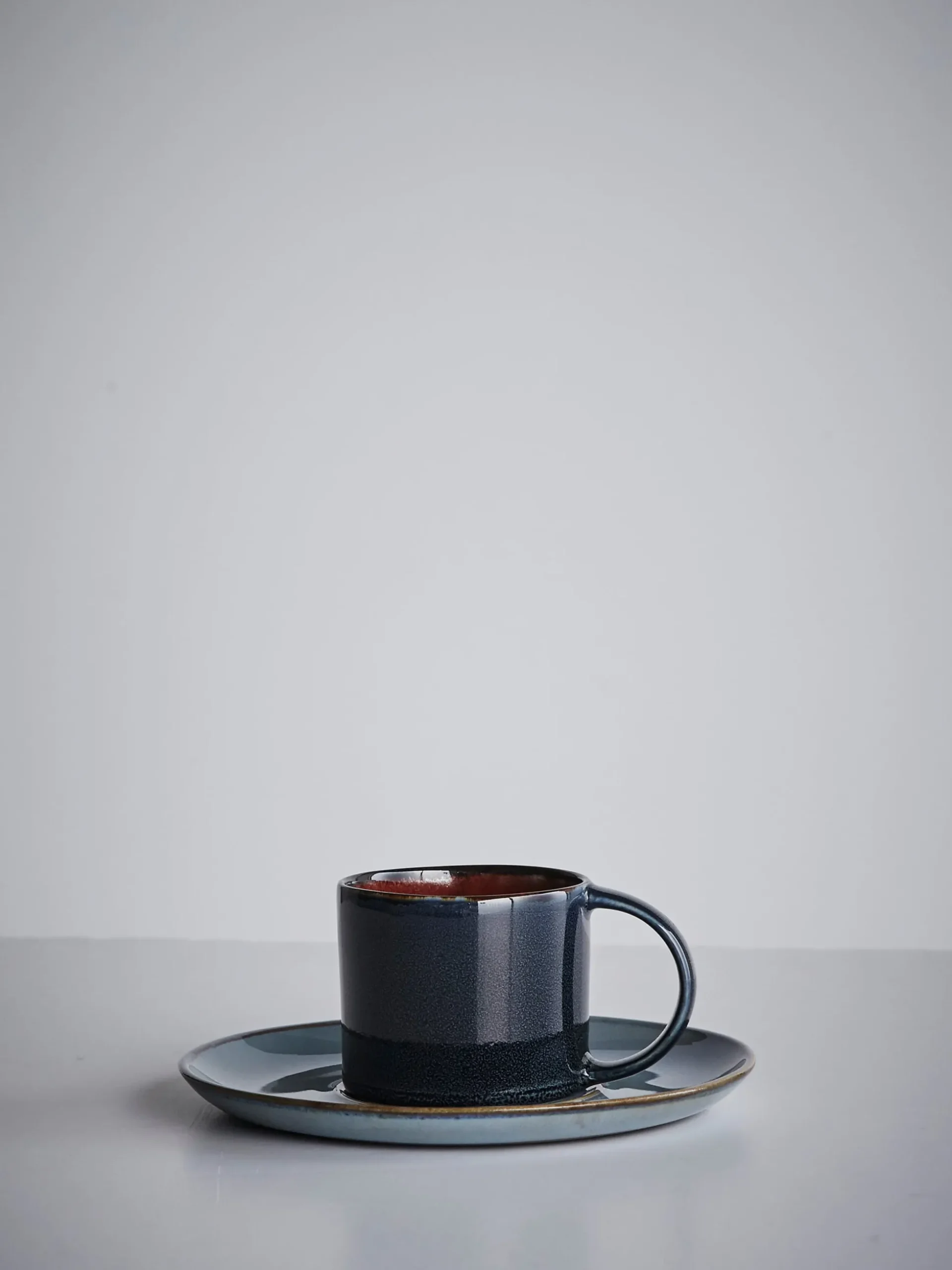 Espresso Cup With Saucer - Dark Blue - Smokey Blue