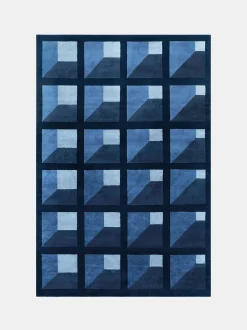 Garden Maze Rug - Blue