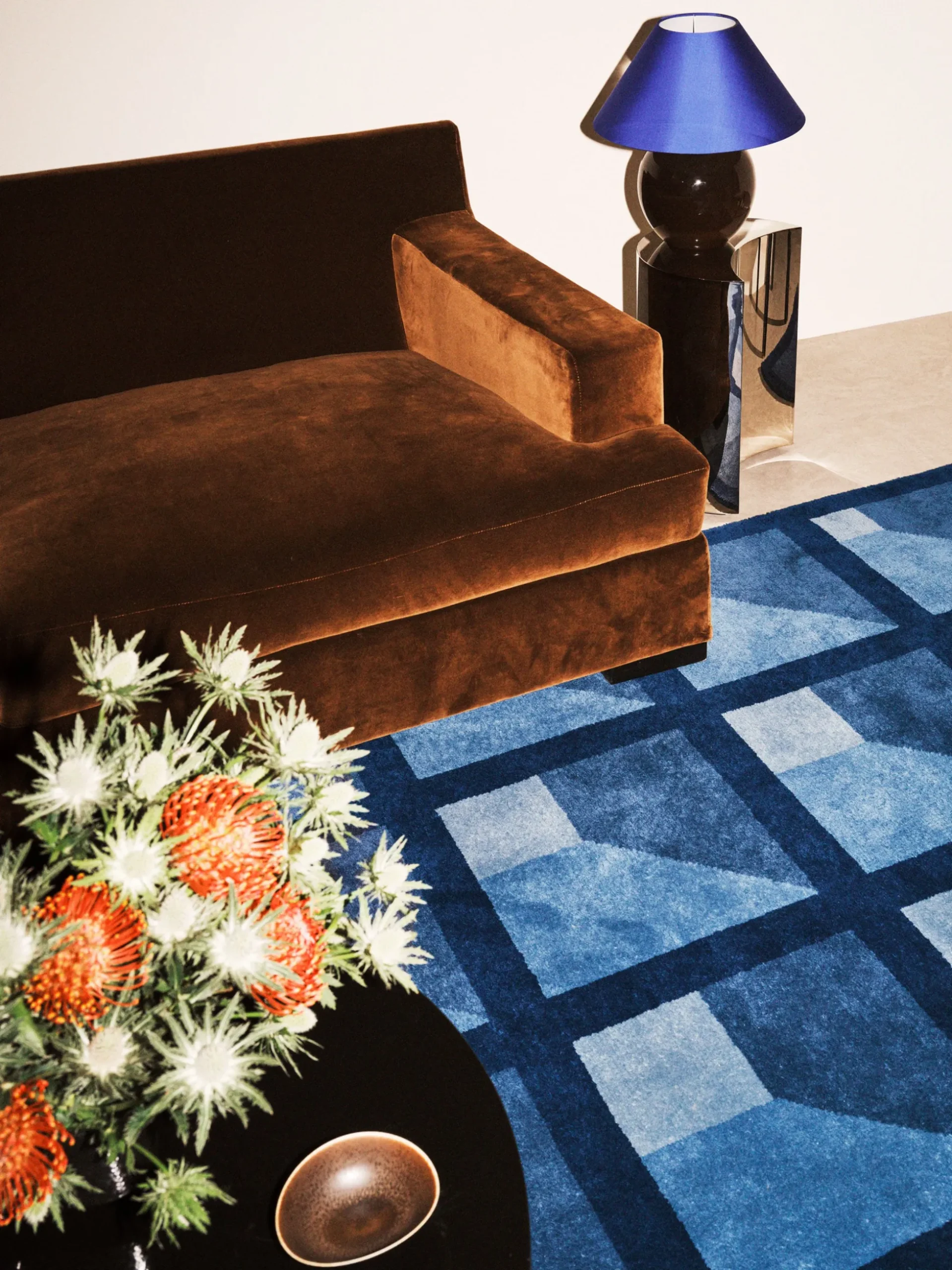 Garden Maze Rug - Blue