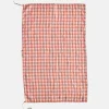 Gingham Dishtowel - Orange