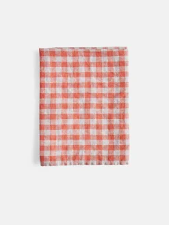 Gingham Dishtowel - Orange