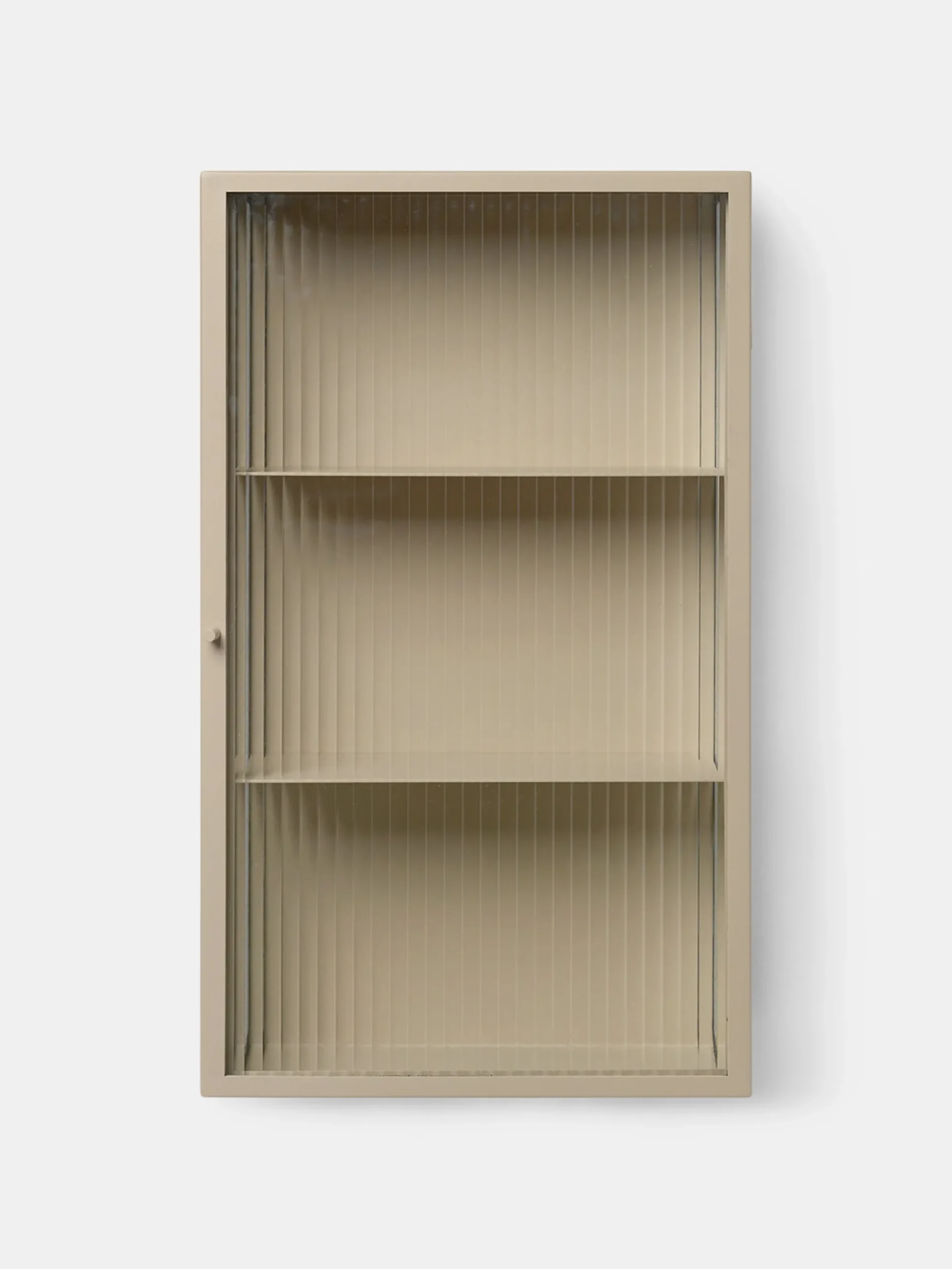 Haze Wall Cabinet - Reeded Glass -Cashmere