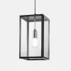 Ilford Closed Top Pendant - Dark Bronze - Clear Glass