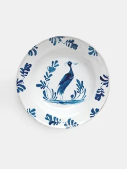 Lambeth Standing Heron Soup Plate