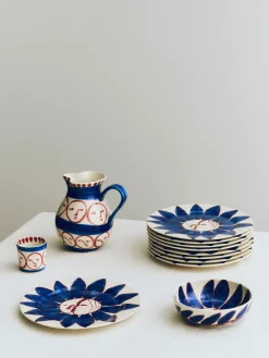 La Pittura Plate - Deep Blue Flower