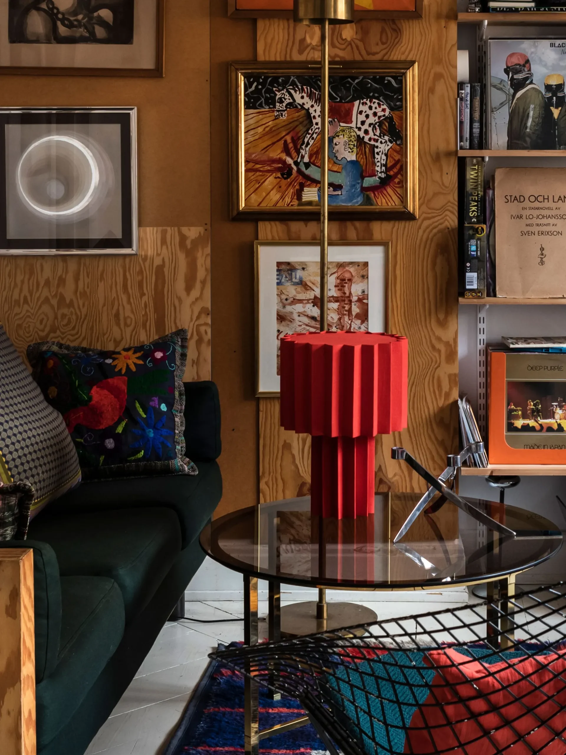 L'art Plissé Table Lamp Studio Edition - Red