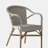 Madeleine Exterior Chair - White/Cappuchino Dot