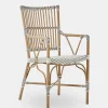 Monique Exterior Armchair - White/Cappuccino Dot