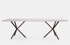 NEB Rectangular Dining Table - Travertin - Brown