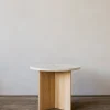 N-ST01 Side Table - Oak - Marble