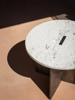 N-ST01 Side Table - Smoked Oak - Marble