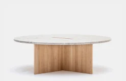 N-ST01 Sofa Table - Oak - Marble