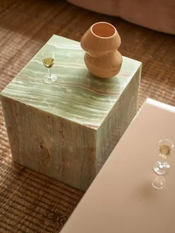 Onyx Marble Block Table