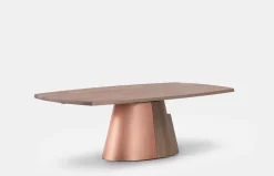 Orion Table - Timber and Metal Base