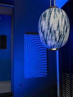 Oval Lantern - Plant Dyed Pattern