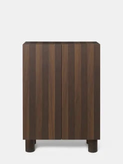 Post Storage Cabinet - Smoked Oak
