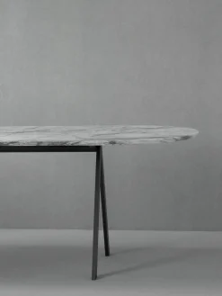 Saw Table White Marble