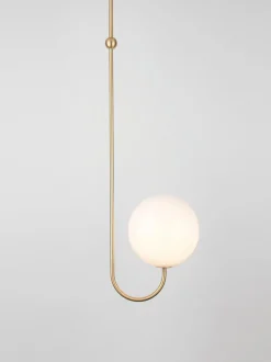 Single Angle Ceiling Mounted - Satin Brass