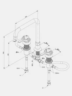 SP Tap U200 - 3-hole - Brass
