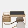 Tea Trolley 900 - Black Tiles