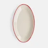 The Line - Oval Plate Medium - Red Border
