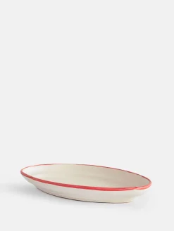The Line - Oval Plate Medium - Red Border