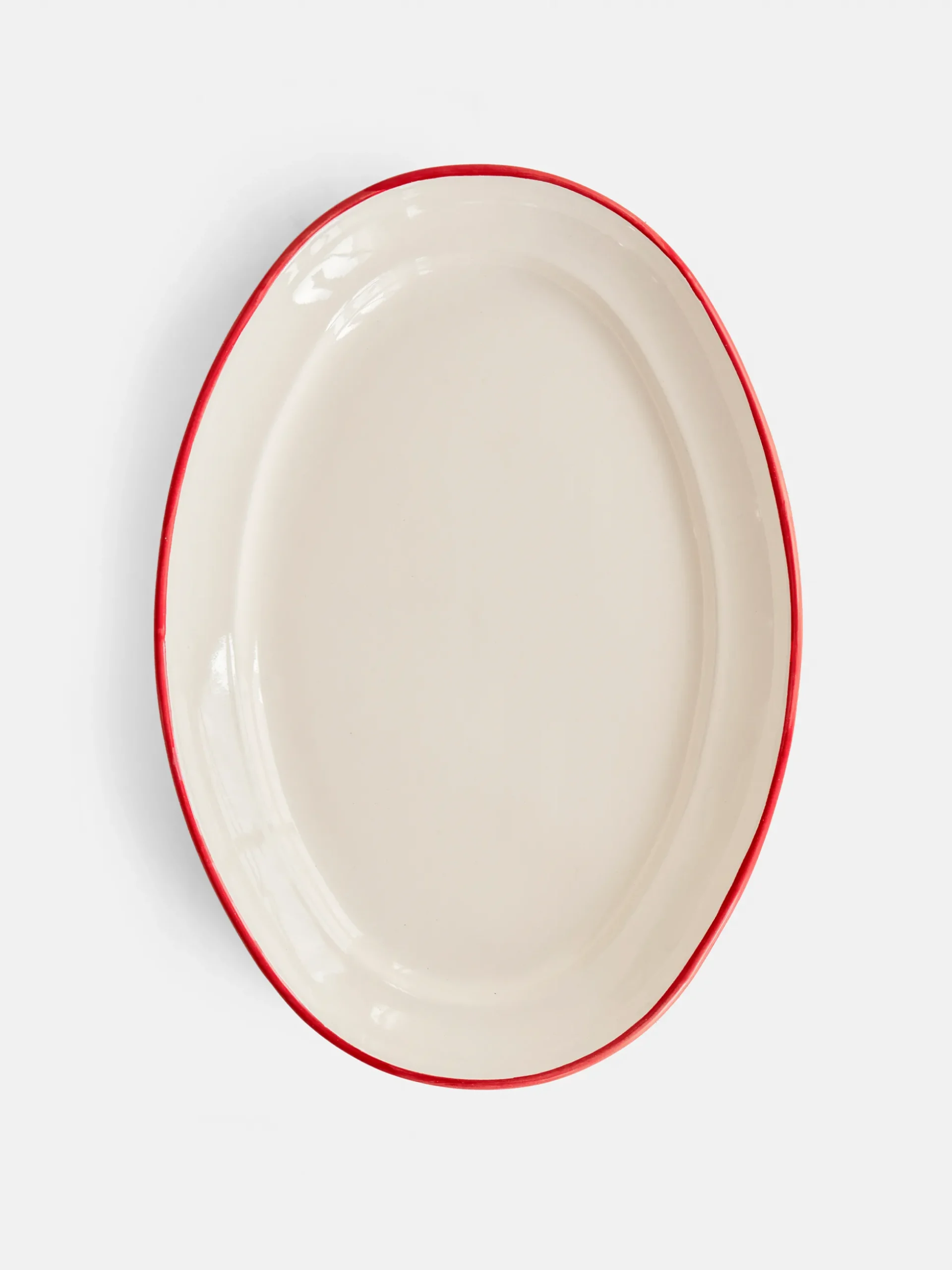The Line - Oval Serving Platter - Red Line