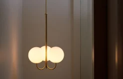 Triple Angle Ceiling Mounted - Satin Brass