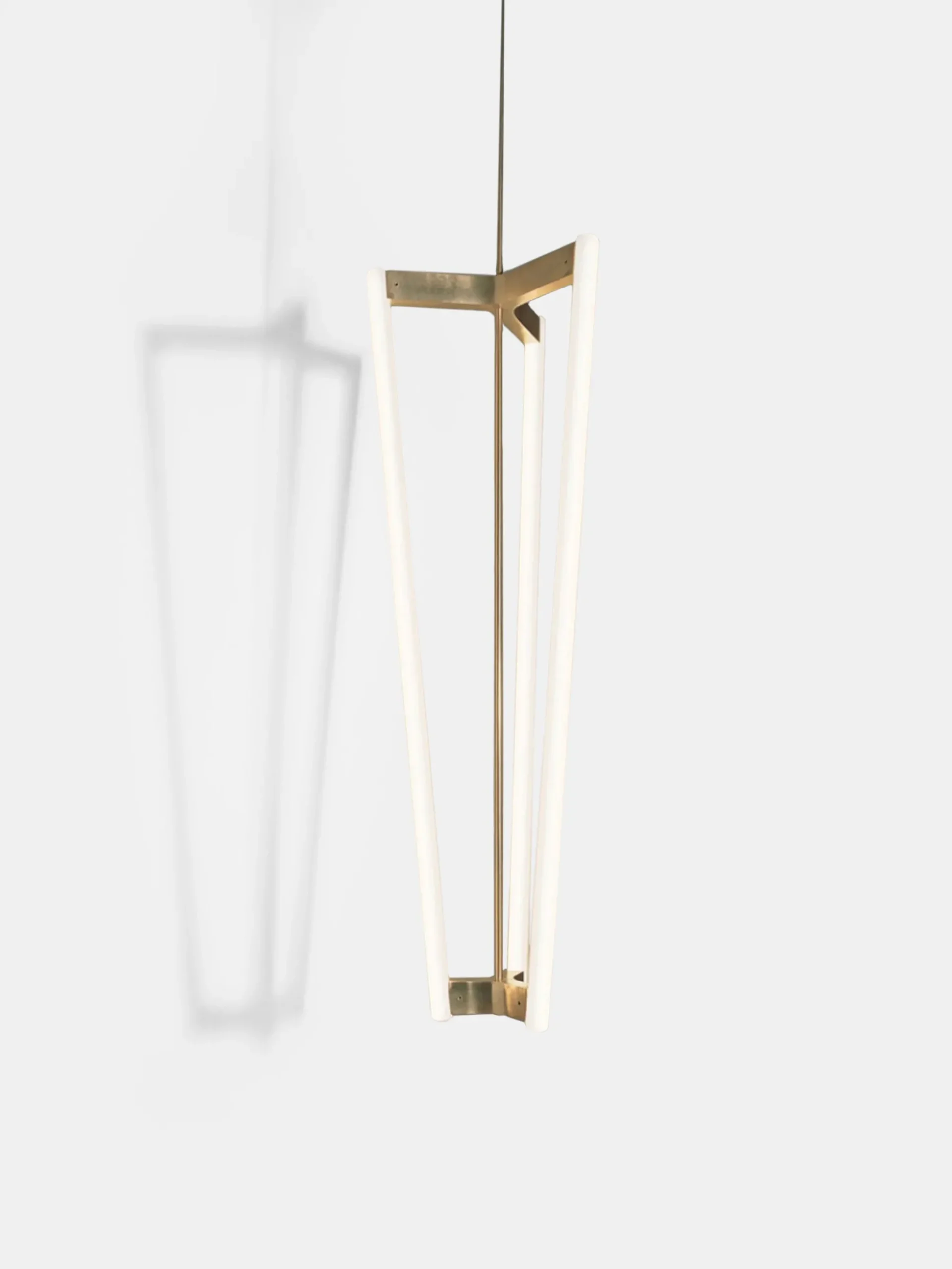 Tube Chandelier Satin Brass