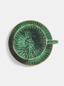Verde Lanza Cappuccino Cup with Saucer