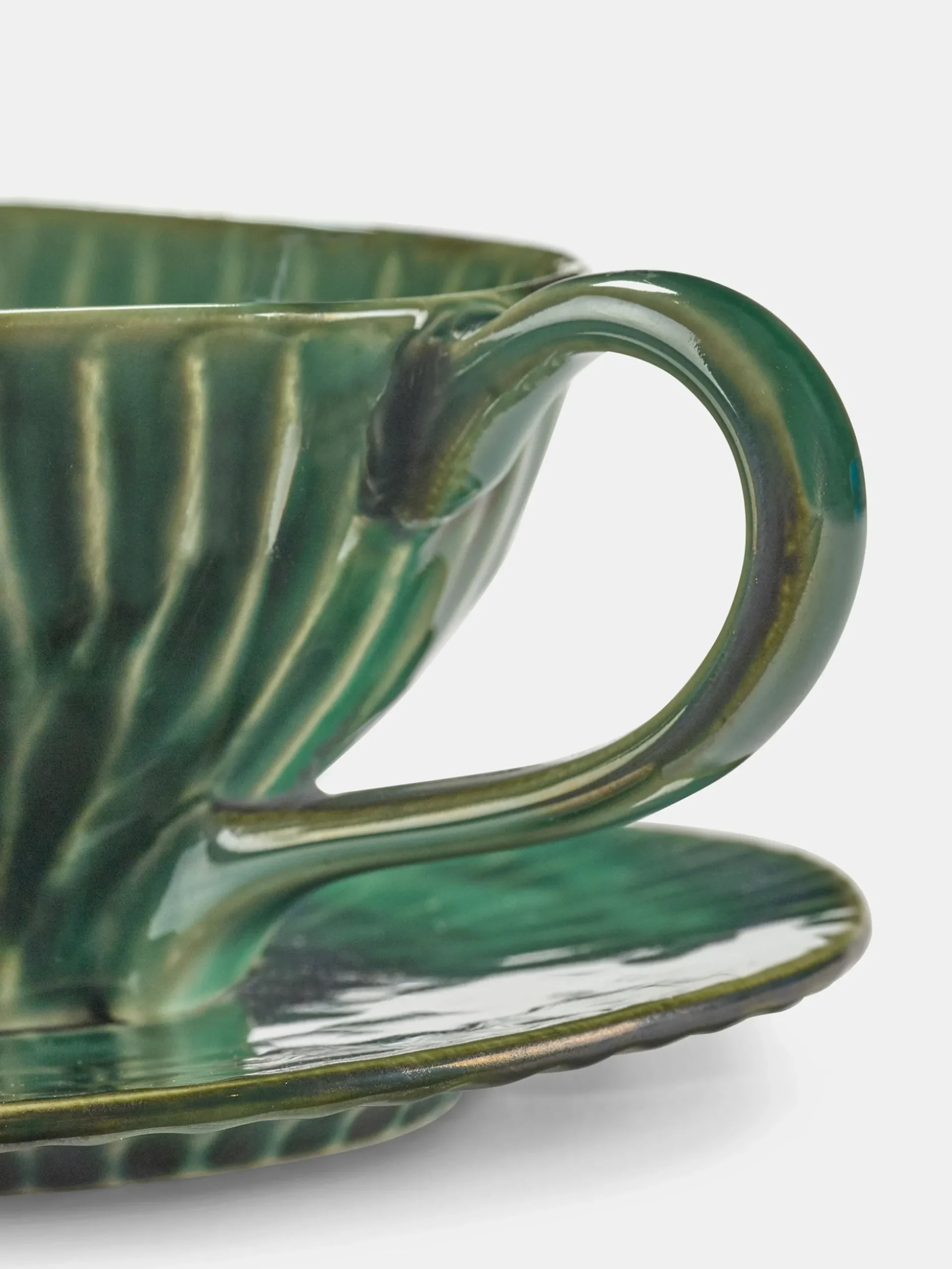 Verde Lanza Cappuccino Cup with Saucer