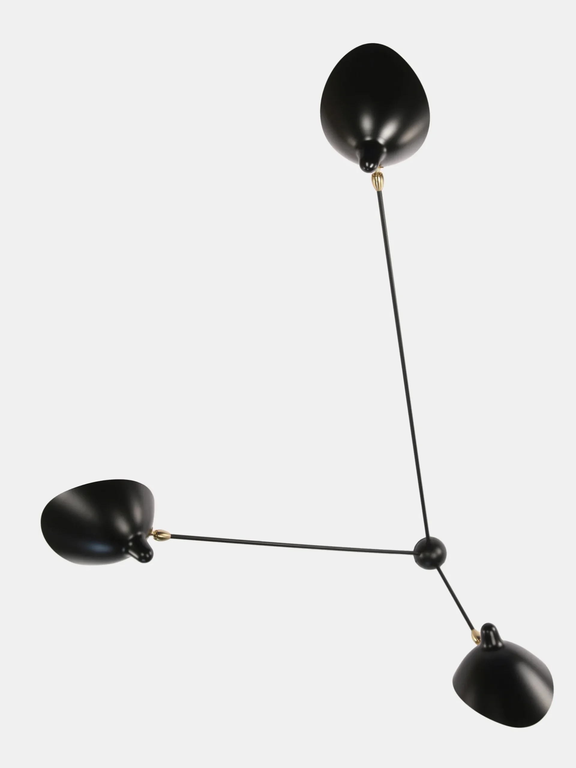 Wall Lamp Three Rotating Straight Arms