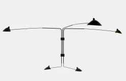 Wall Lamp with Five Rotating Straight Arms