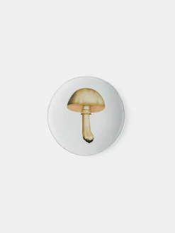 White Chamignon Comestible Dinner Plate
